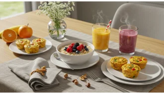 Healthy microwave breakfast