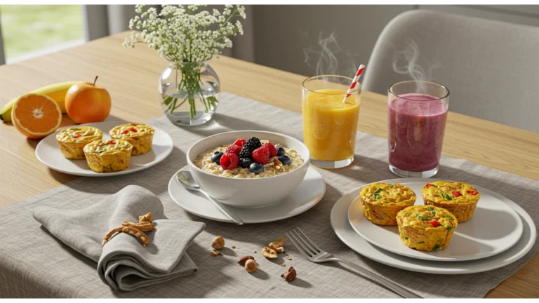 Healthy microwave breakfast