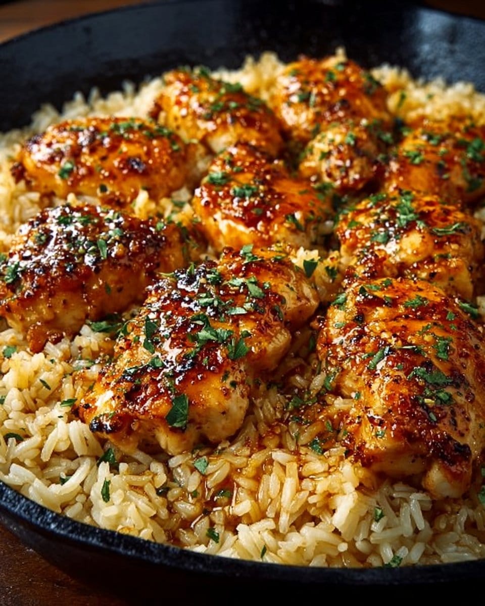 One-Pan Honey Butter Garlic Chicken & Rice