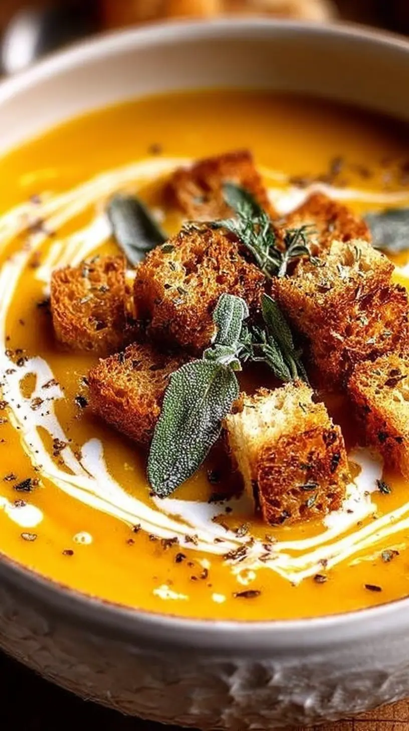 Sheet pan of cubed roasted butternut squash seasoned with herbs and pepper, glistening with honey and garnished with fresh thyme.