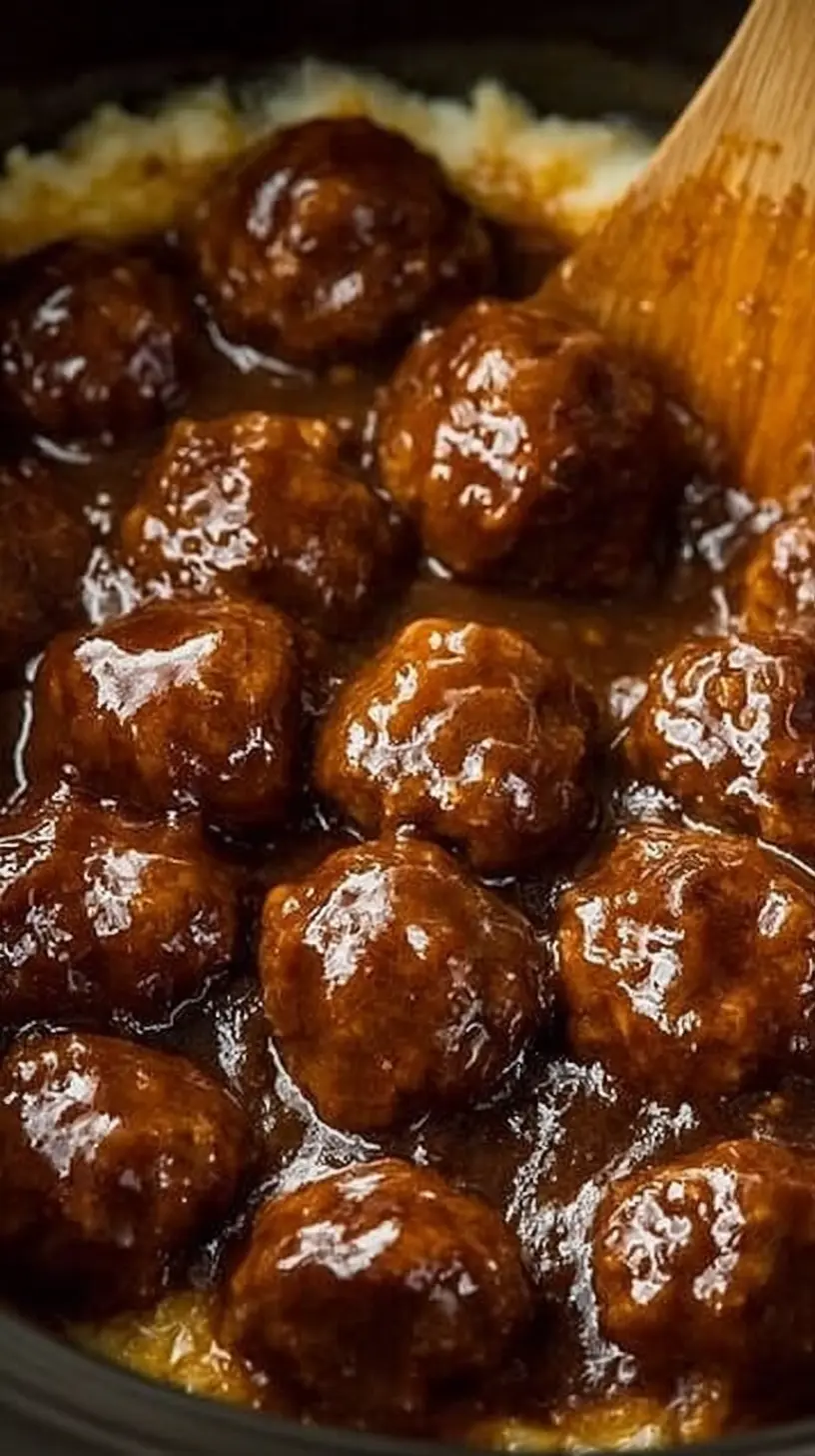 Slow Cooker Salisbury Steak Meatballs cooked low and slow in savory brown gravy — an easy, family-friendly comfort dinner everyone loves.