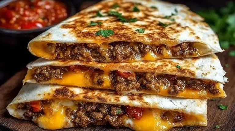 Delicious Smashburger Quesadillas with melted cheese and savory ingredients