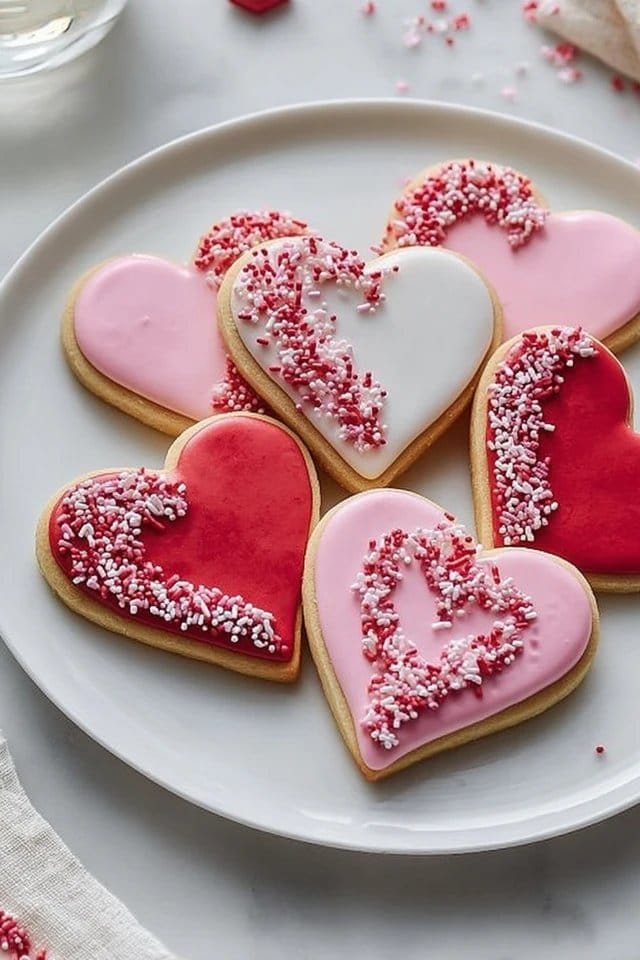 Heart-Shaped Valentine's Day Sugar Cookies