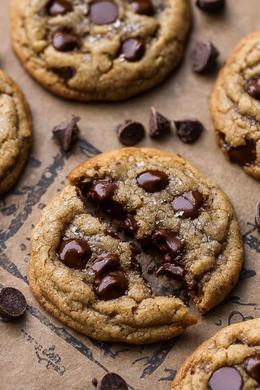 Brown Butter Sourdough Discard Chocolate Chip Cookies