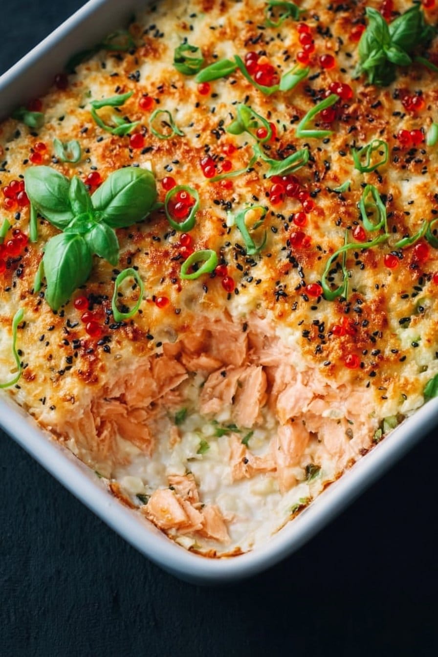 Salmon Sushi Bake