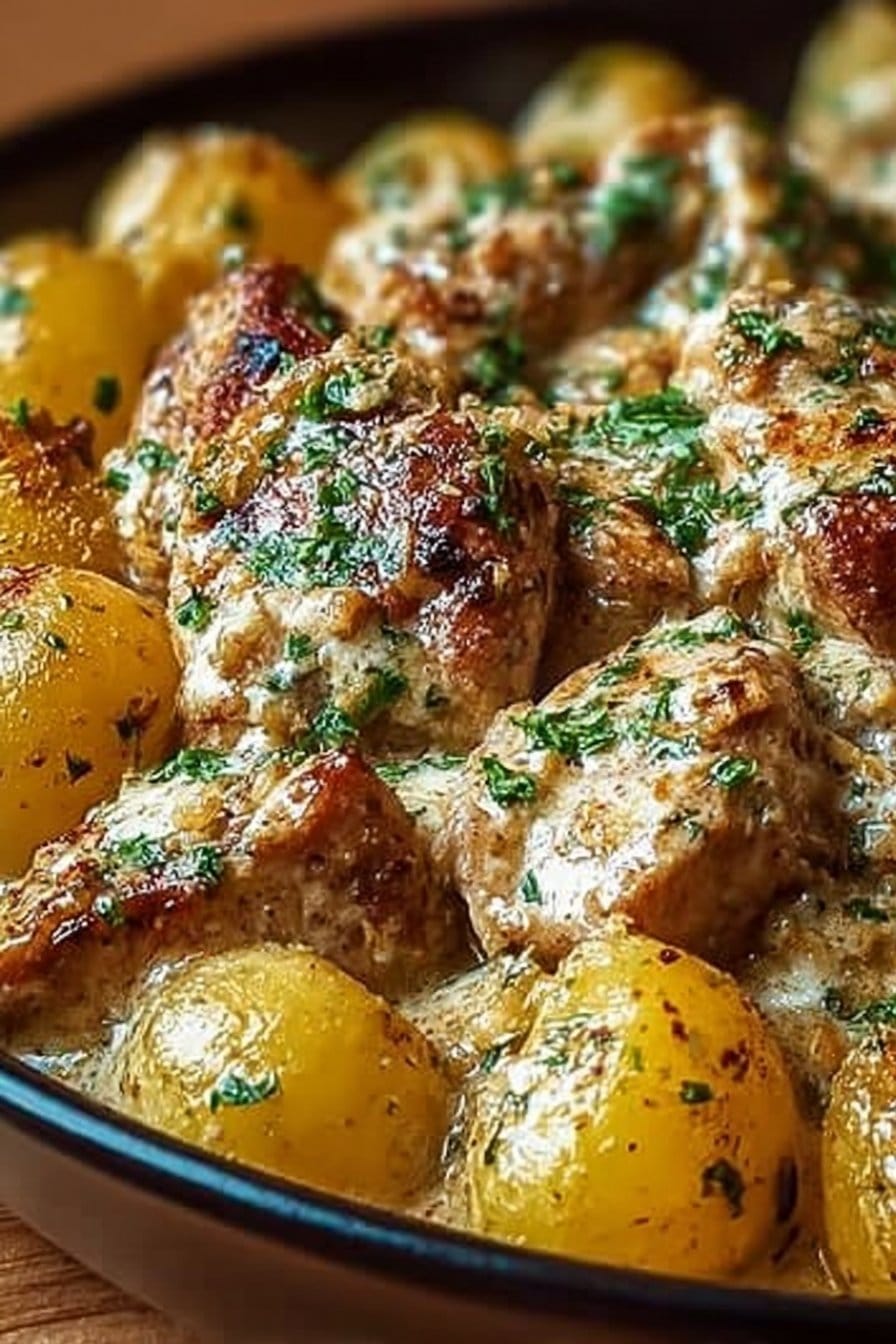 Garlic Parmesan Chicken and Baby Potatoes