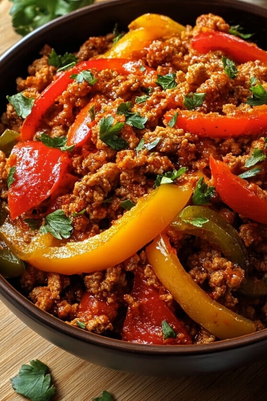 Ground Turkey and Peppers