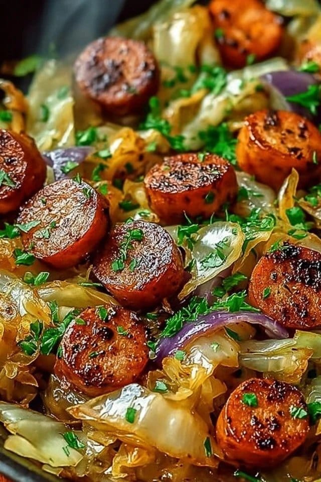 Sausage and Cabbage Stir Fry