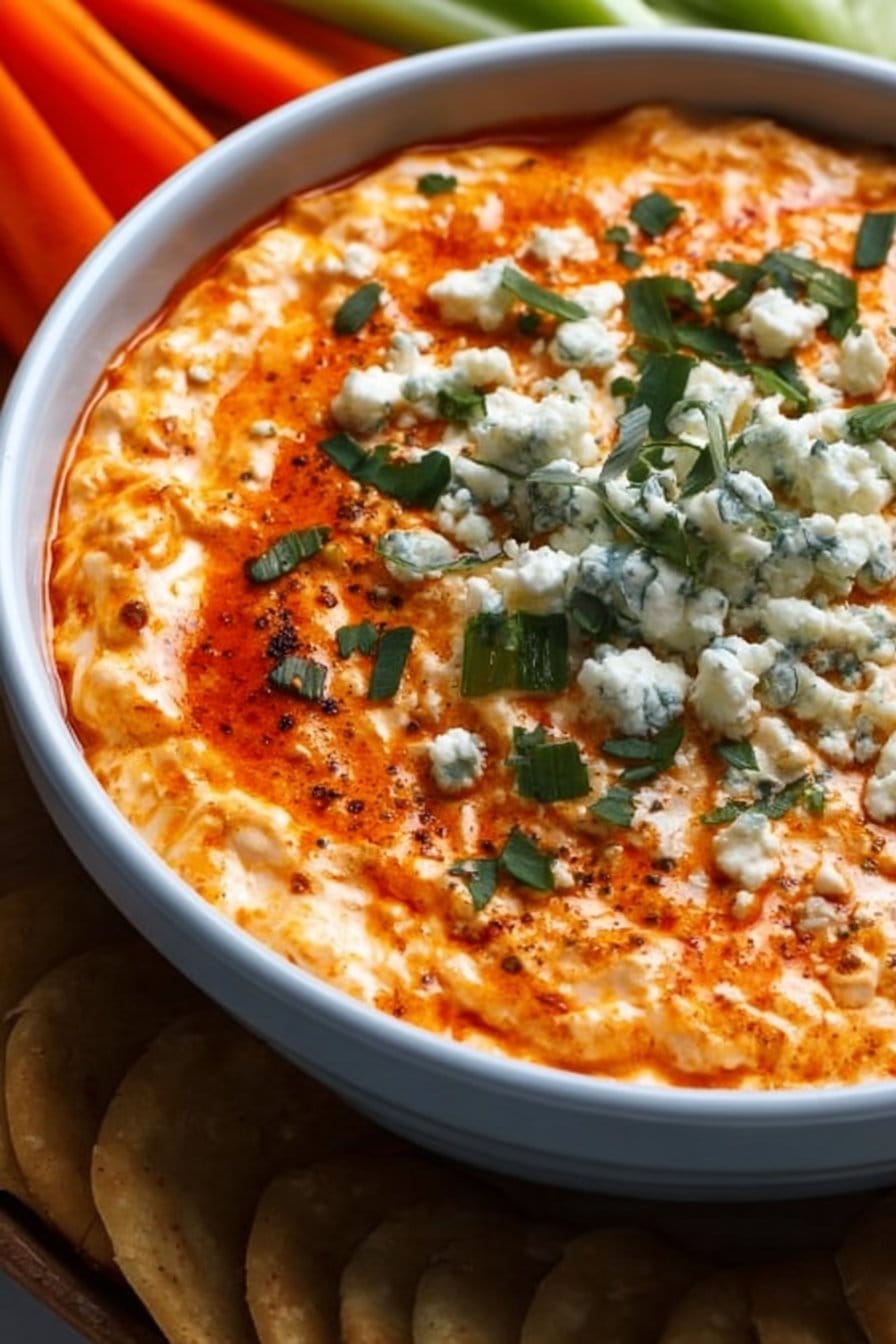 Buffalo Cottage Cheese Dip