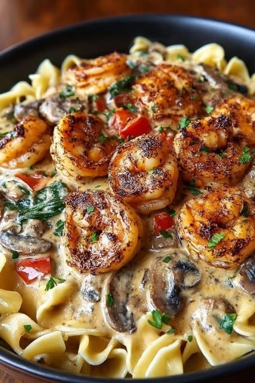 Blackened Shrimp Stroganoff