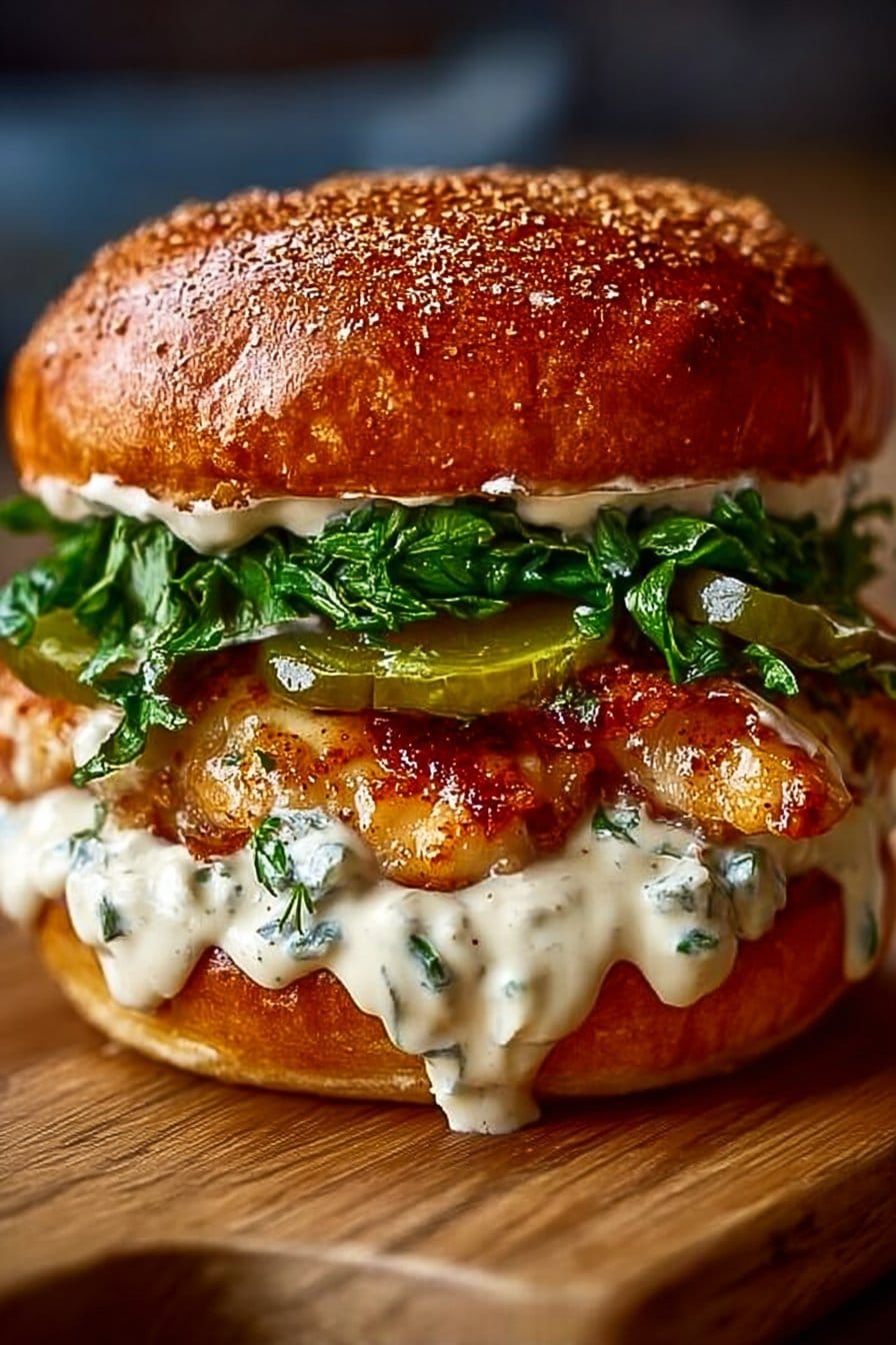 Spicy Chicken Sandwich with Creamy Homemade Sauce