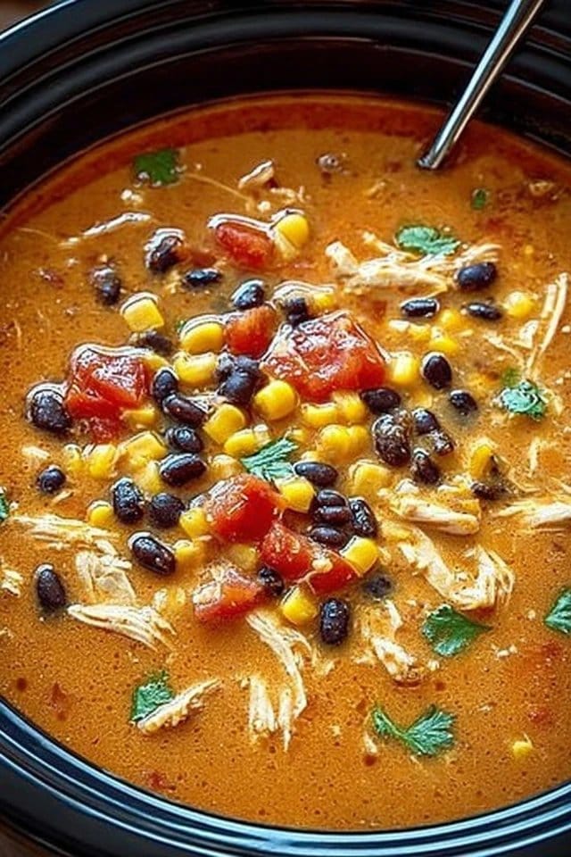 Crockpot Chicken Tortilla Soup