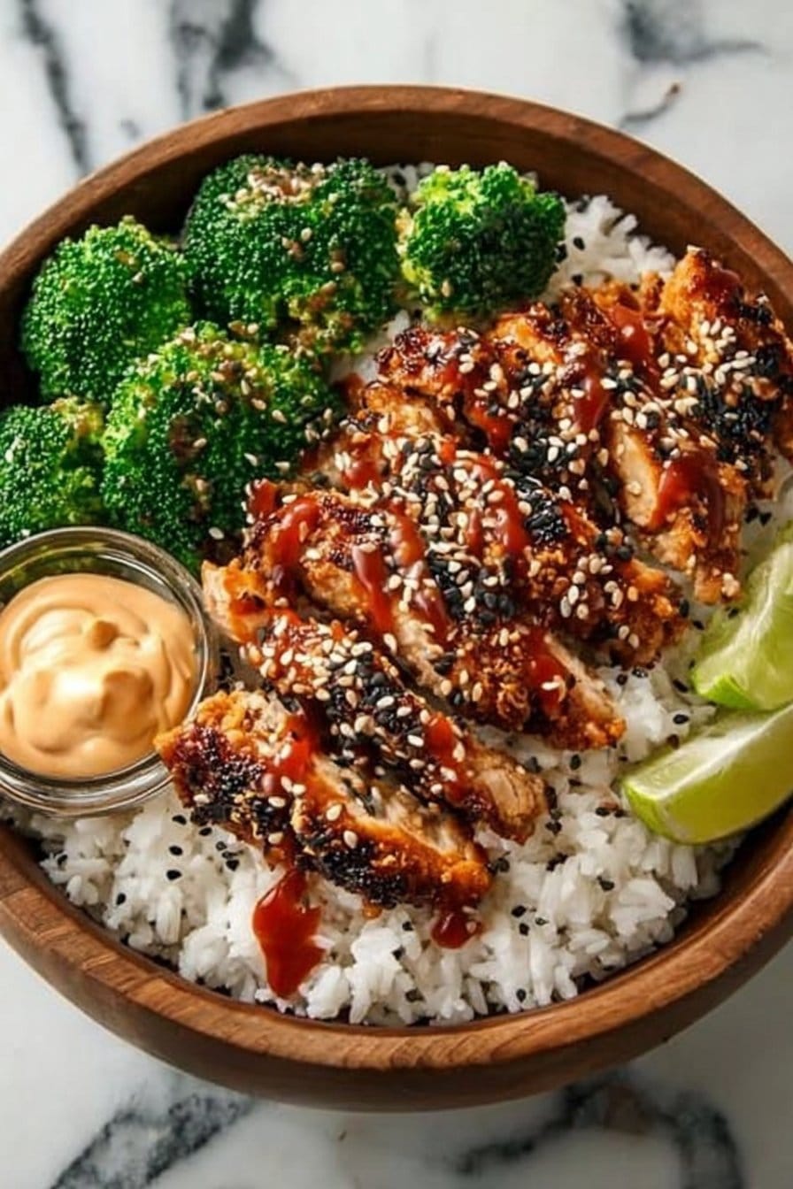 Sticky Chicken Rice Bowls