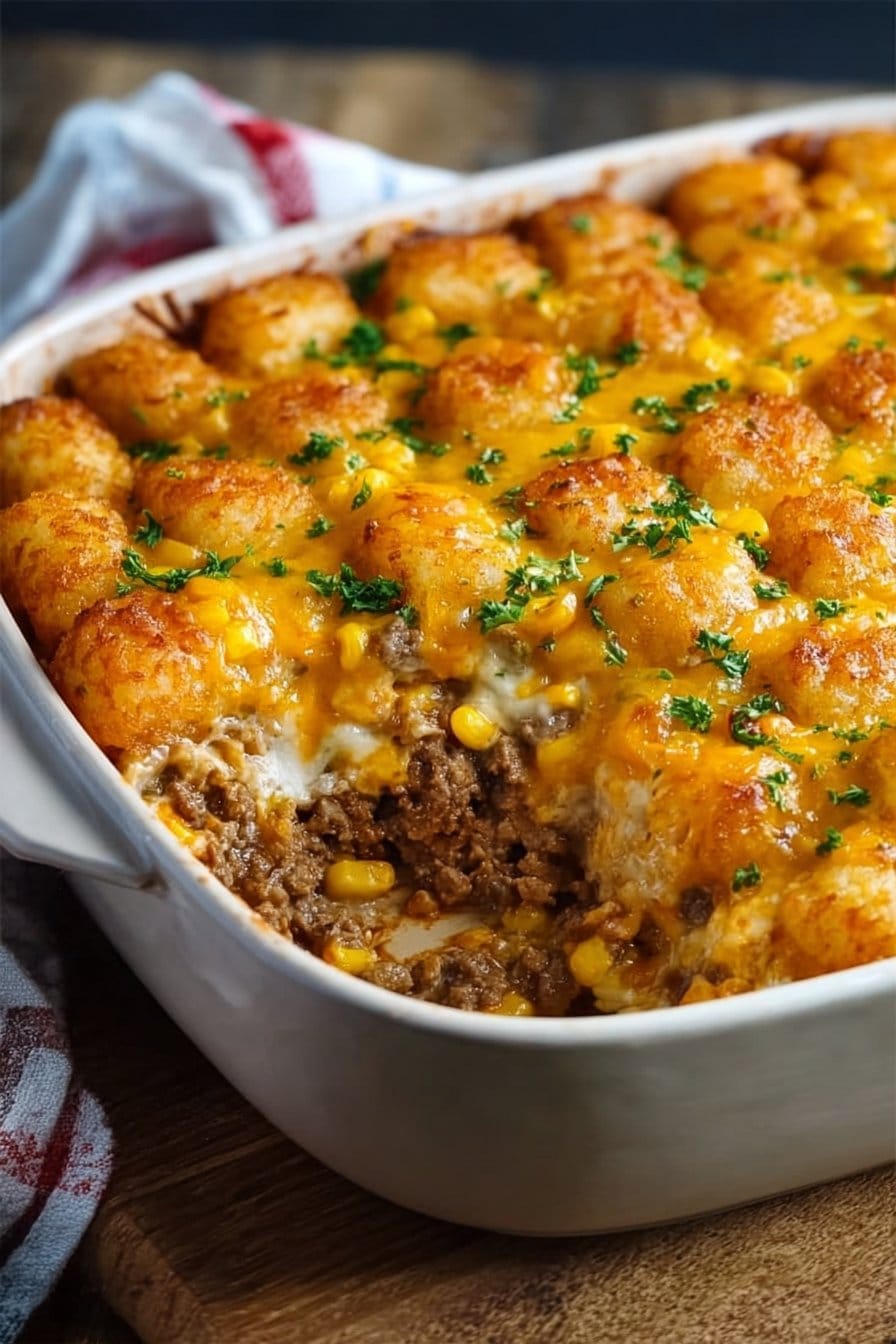 Cowboy Beef Tater Tot Casserole