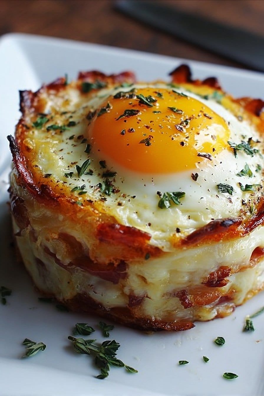 Baked Eggs Napoleon