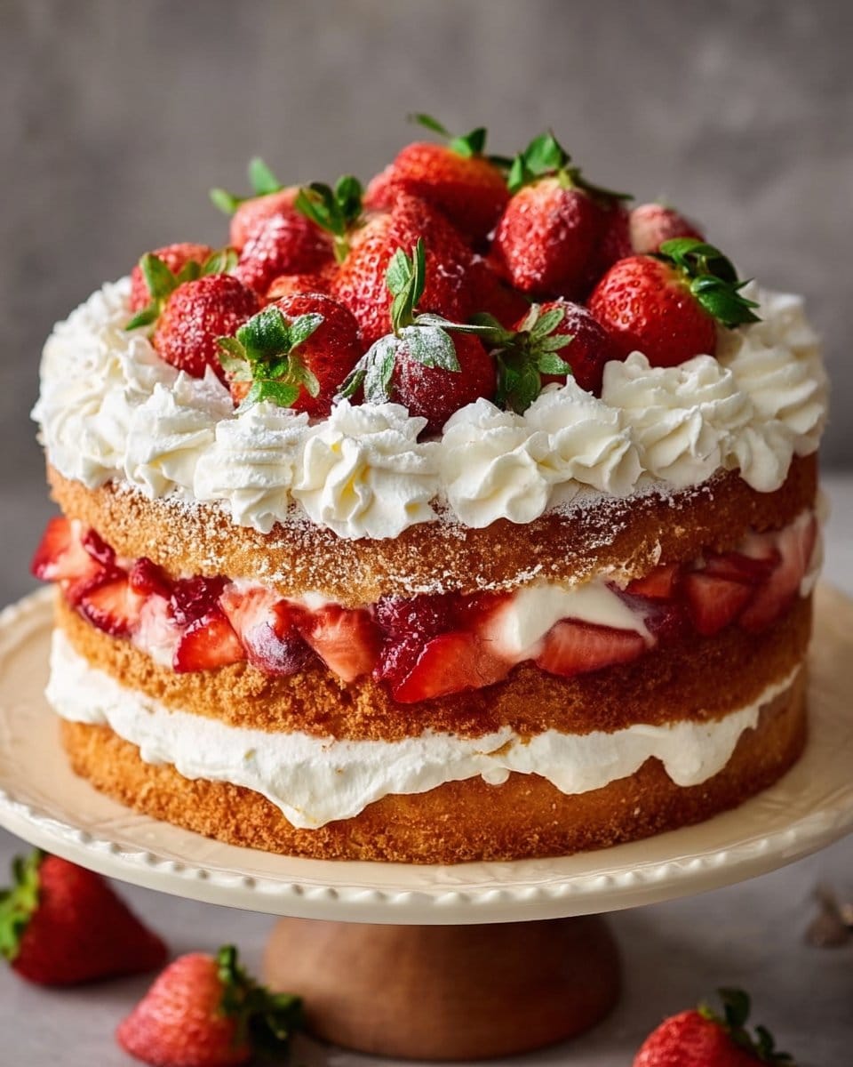 Irresistible Strawberry Shortcake Cake
