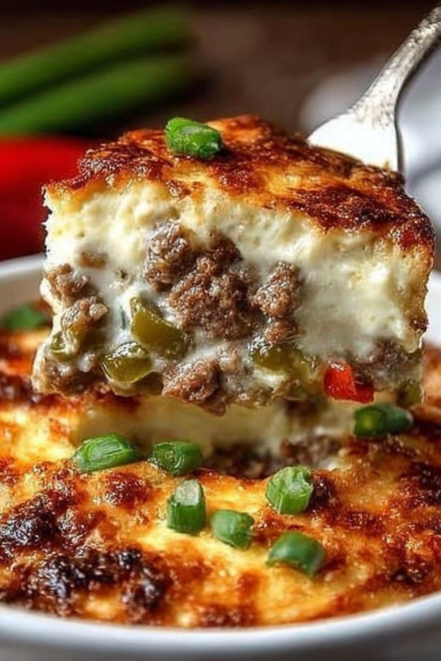 Low Carb Philly Cheesesteak Casserole