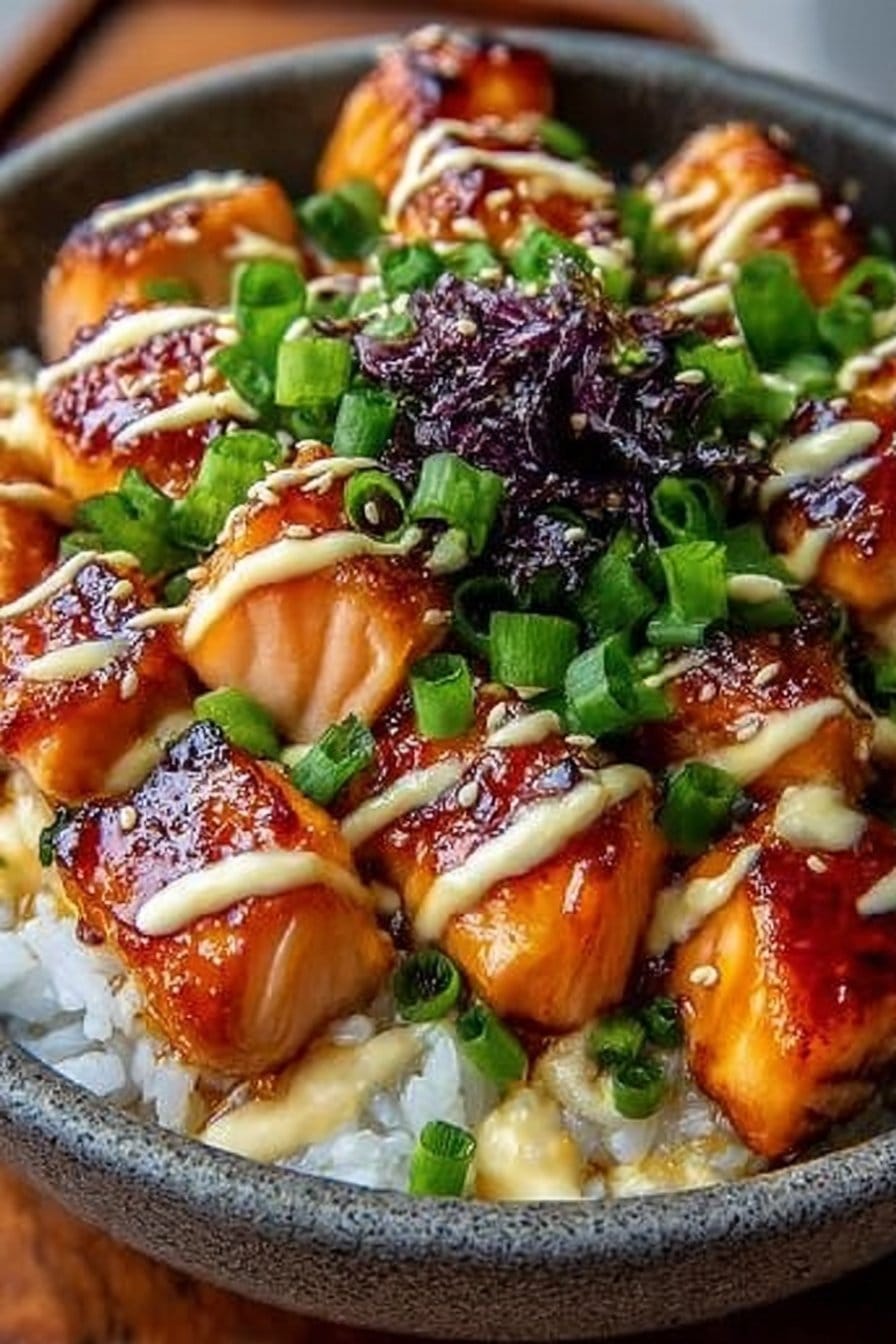 Crispy Salmon and Rice Bowl