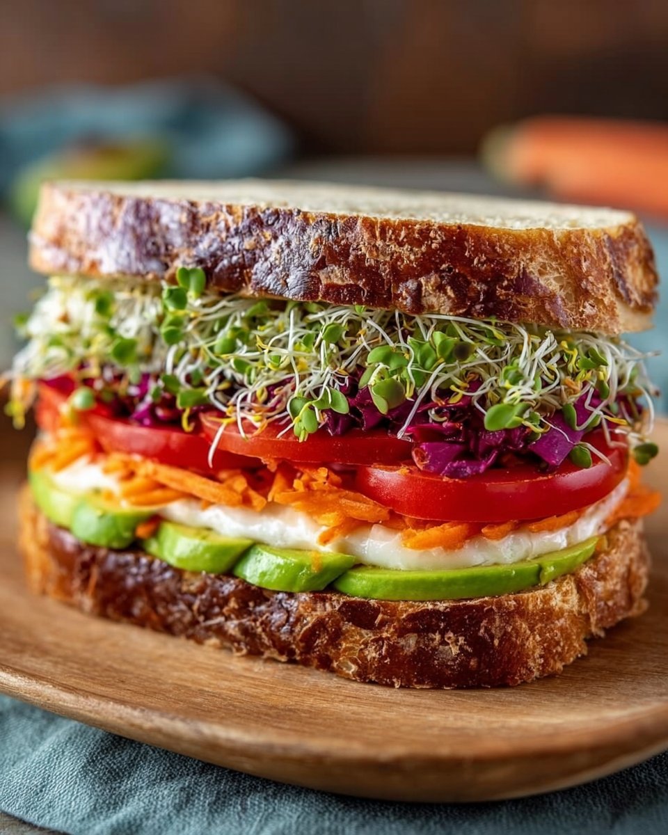 Fresh Veggie Sandwich Recipe Easy Homemade Lunch Idea