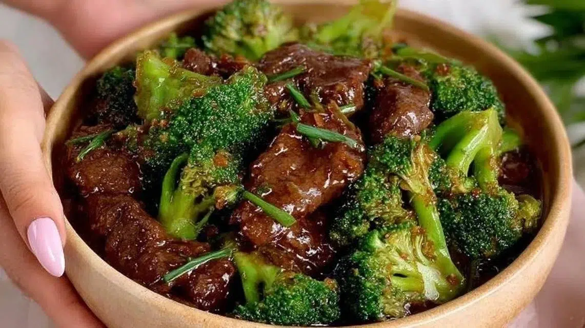 Delicious Beef and Broccoli Stir-Fry served on a plate with vibrant vegetables
