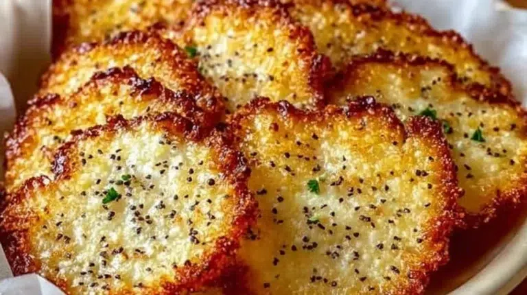 Homemade Cottage Cheese Chips ready to be served as a healthy snack.