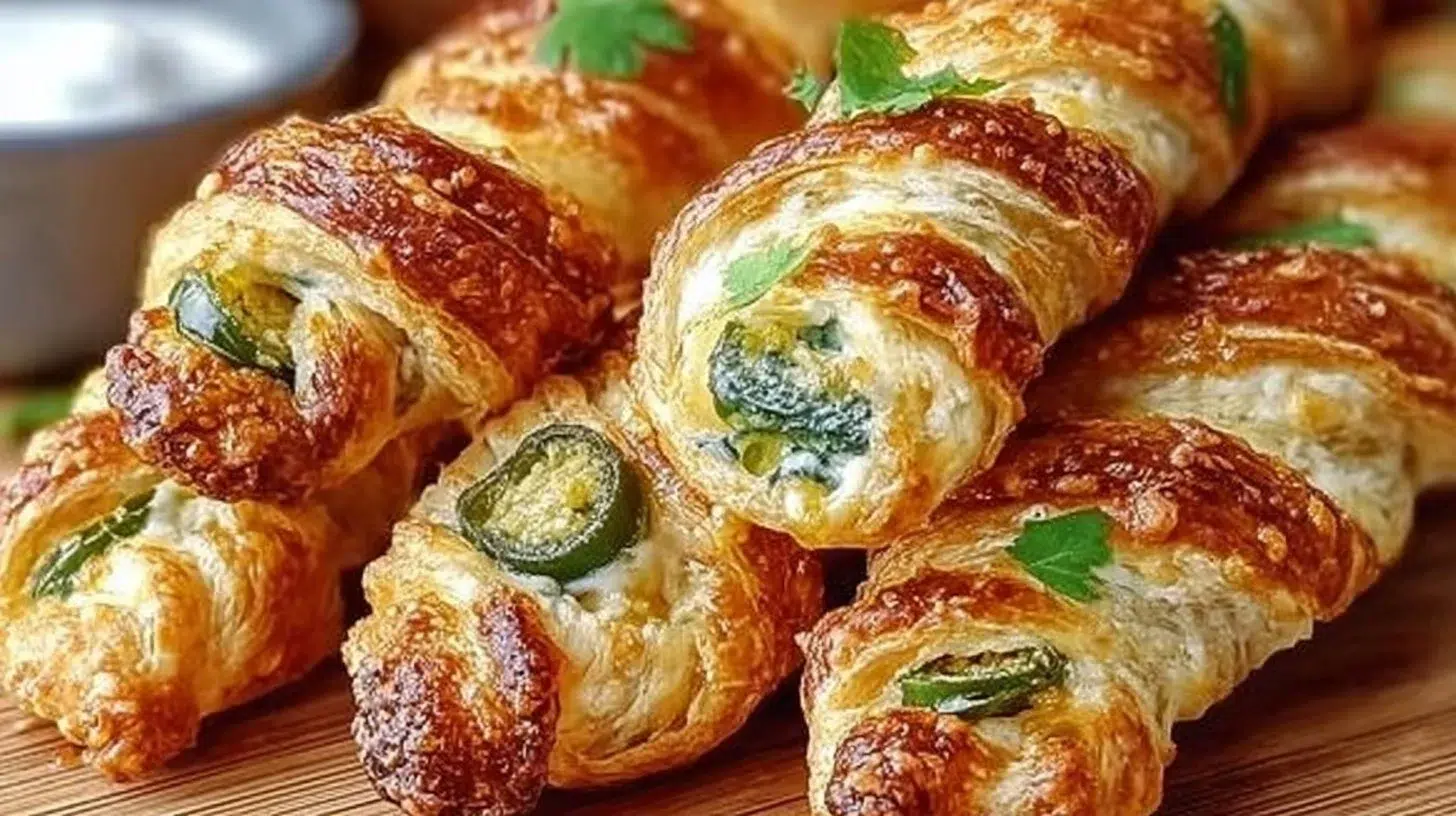 Delicious jalapeno popper twists served on a platter for game day.