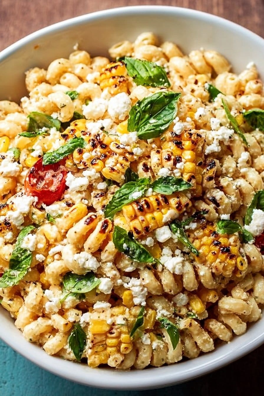 Juicy Street Corn Pasta Salad