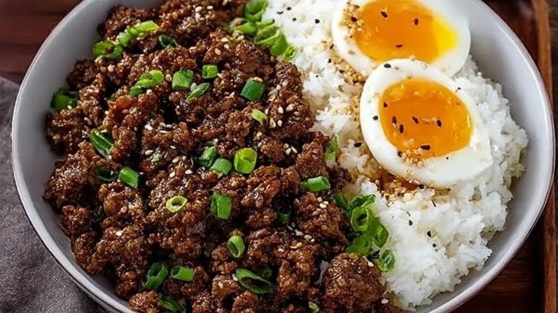 Delicious easy beef bulgogi marinated and grilled to perfection on a plate