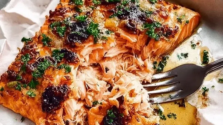 Delicious salmon fillet marinated in a flavorful salmon marinade