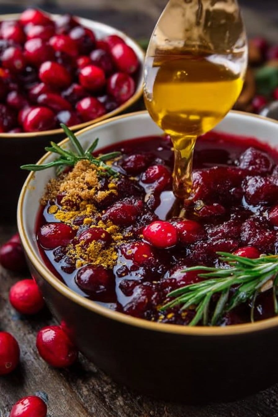Elegant Honey Bourbon Cranberry Sauce