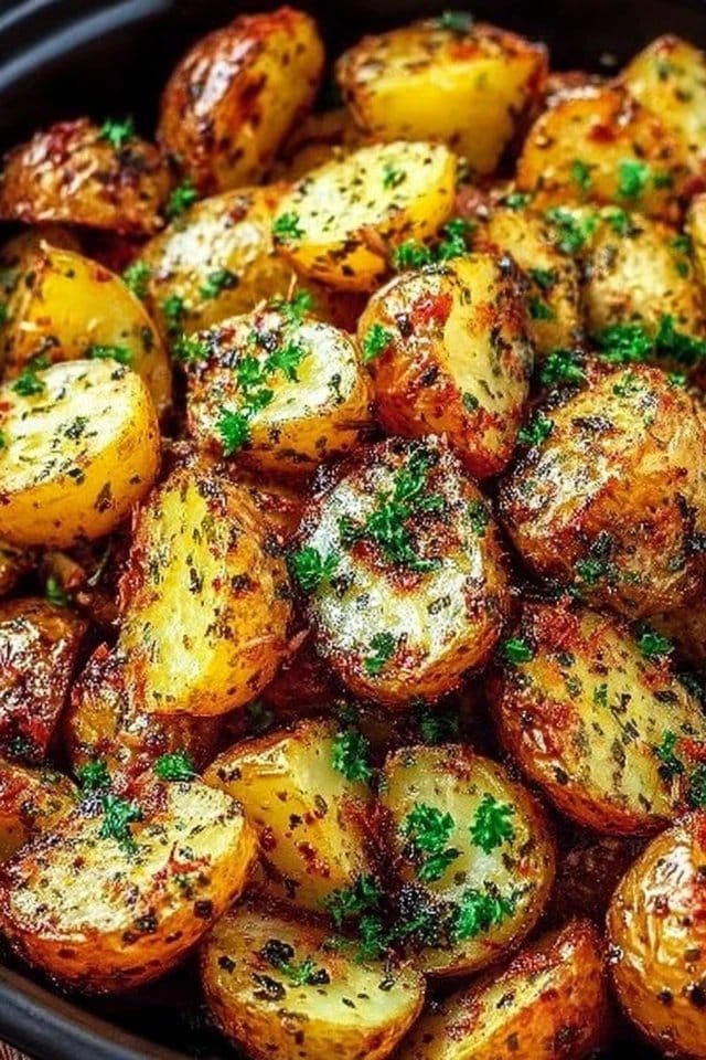 Crockpot Parmesan Roasted Potatoes