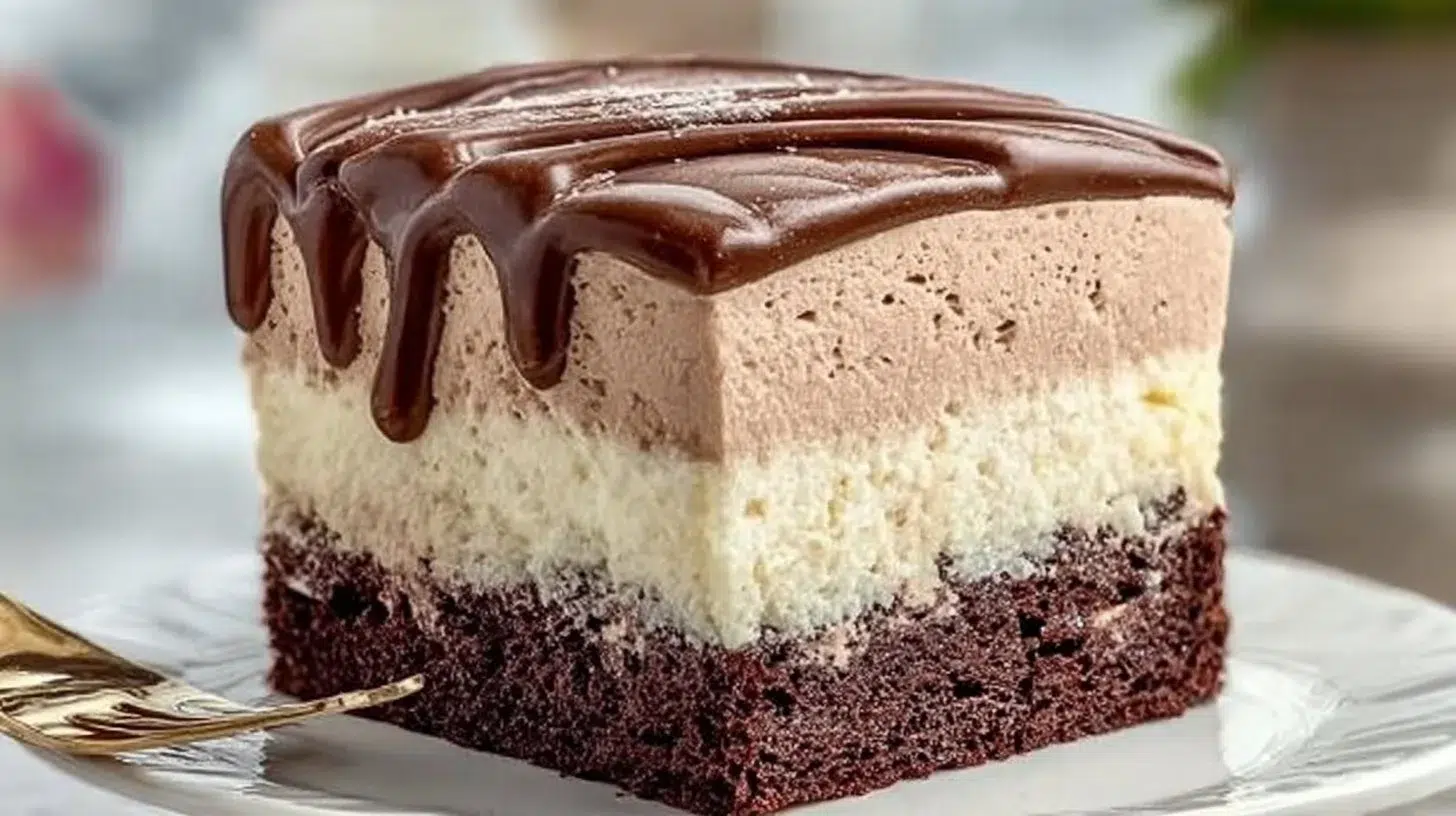 Delicious Italian Love Cake topped with cream and berries