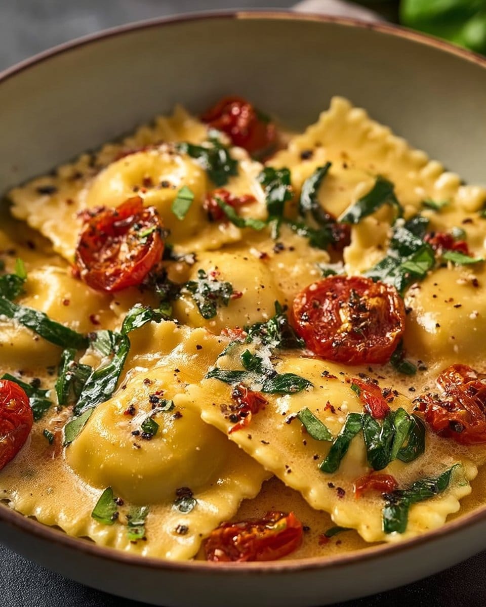 Creamy Tuscan Ravioli