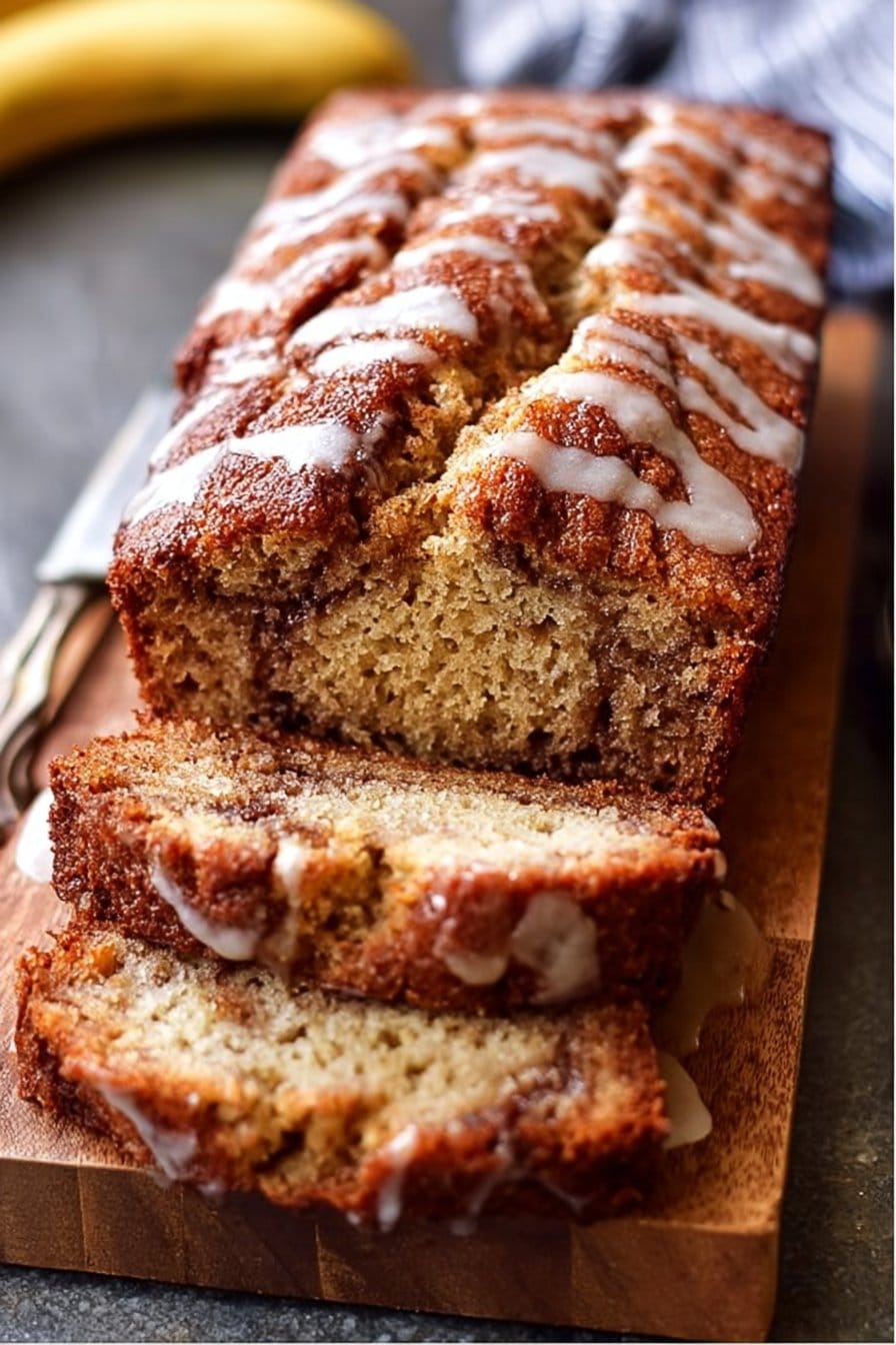 Homemade Cinnamon Swirl Banana Bread
