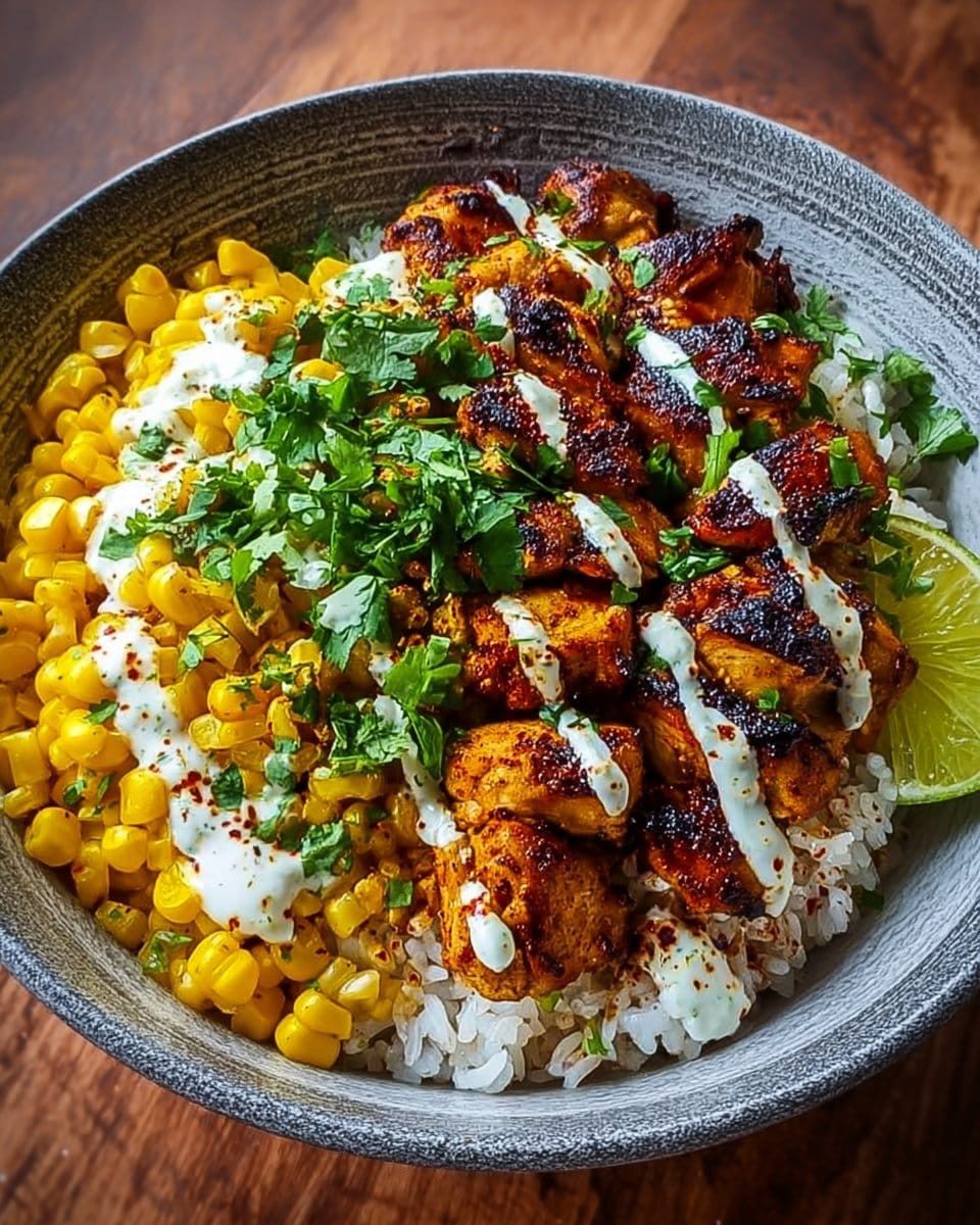Street Corn Chicken Rice Bowl
