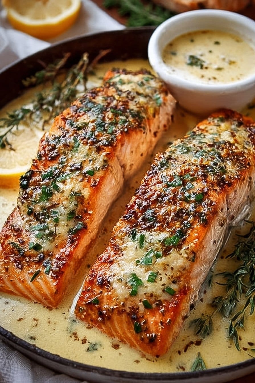 Baked Boursin Salmon