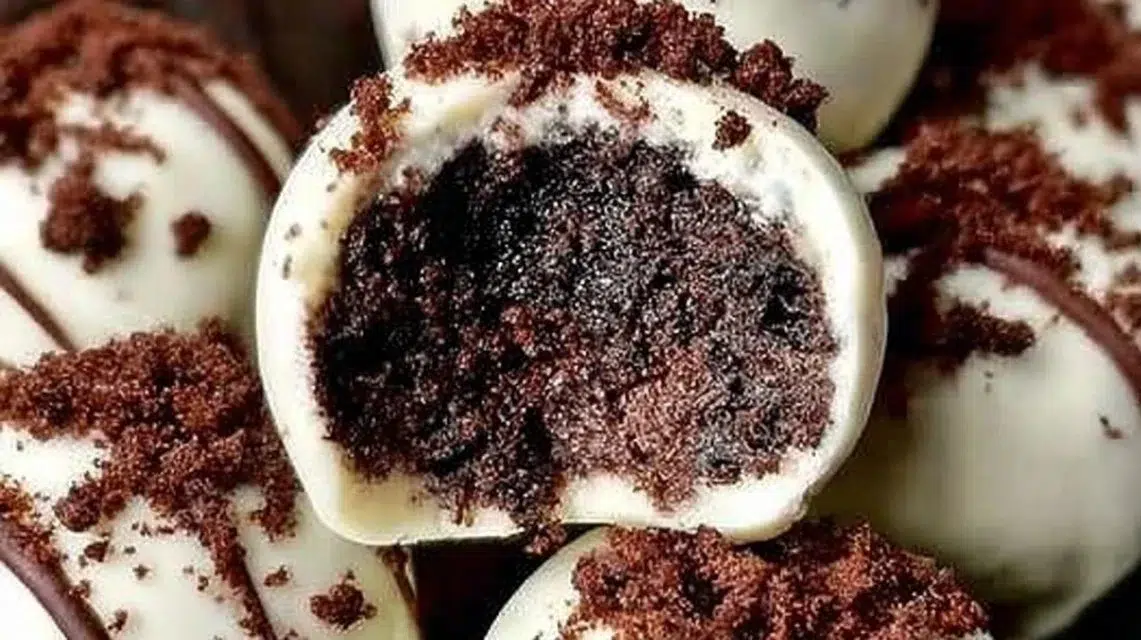 Delicious homemade Oreo truffles displayed on a festive plate