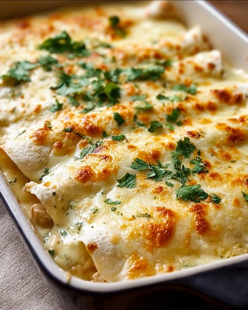 Creamy White Chicken Enchiladas