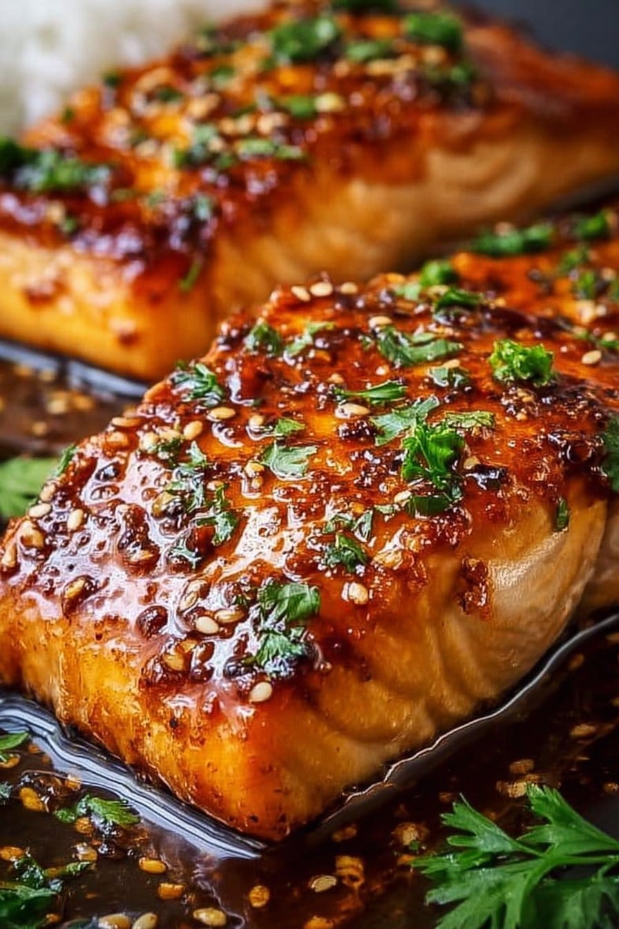 Crispy Honey Garlic Glazed Salmon Recipe
