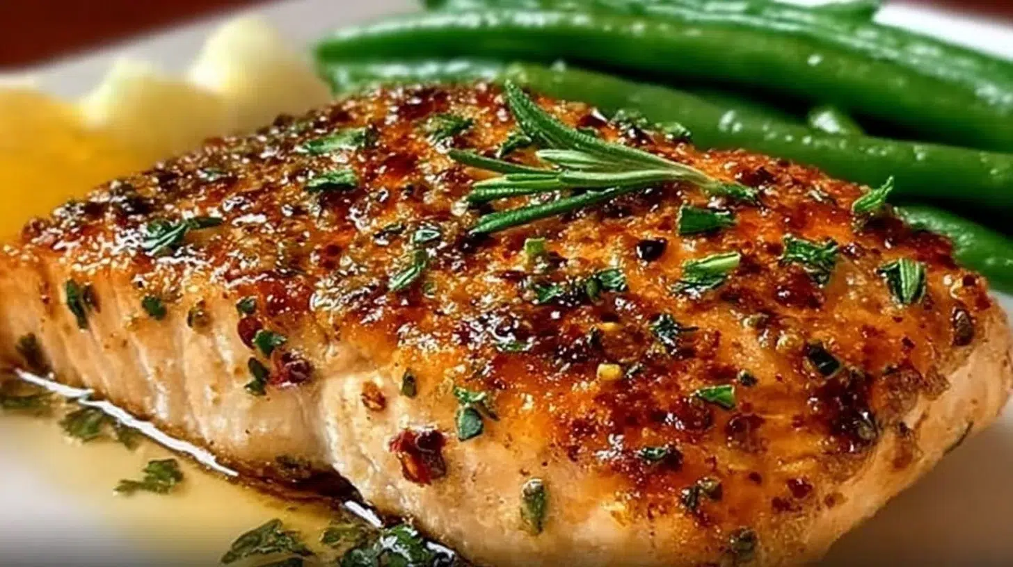 Grilled Texas Roadhouse Salmon served with fresh vegetables on a plate.