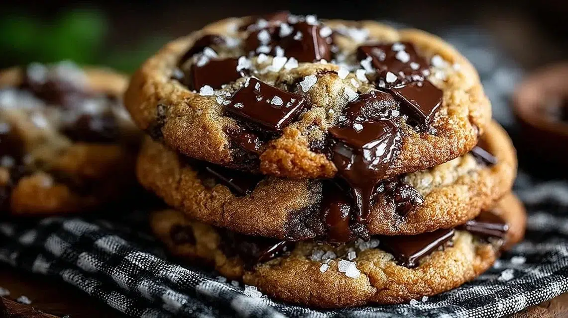Delicious homemade chocolate chip cookies on a plate