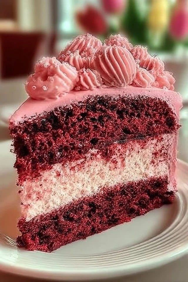 Mother's Day Pink Velvet Cake