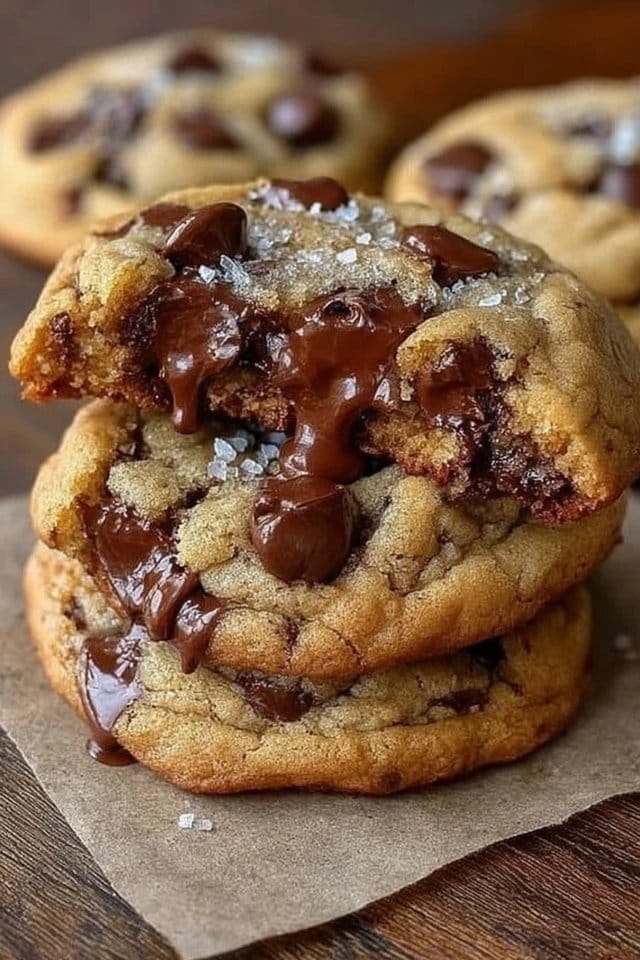 Ultra Thick Bakery Style Chocolate Chip Cookies – Crispy Edges, Gooey Centers, and Loaded with Chocolate!