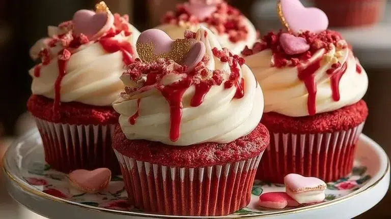 Delicious Valentine's Day Cake decorated with hearts and roses