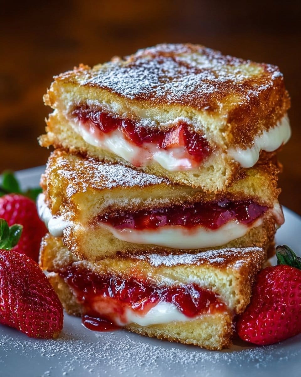 Fried Strawberry Cheesecake Sandwiches