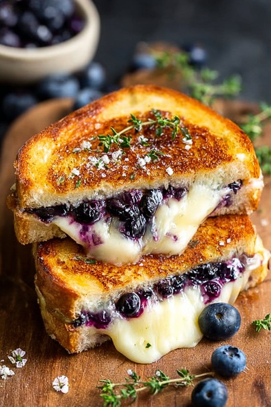 Juicy Blueberry Grilled Cheese