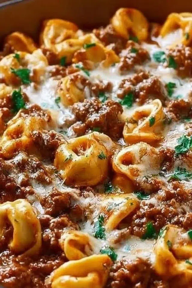 Beefy Tortellini Bake
