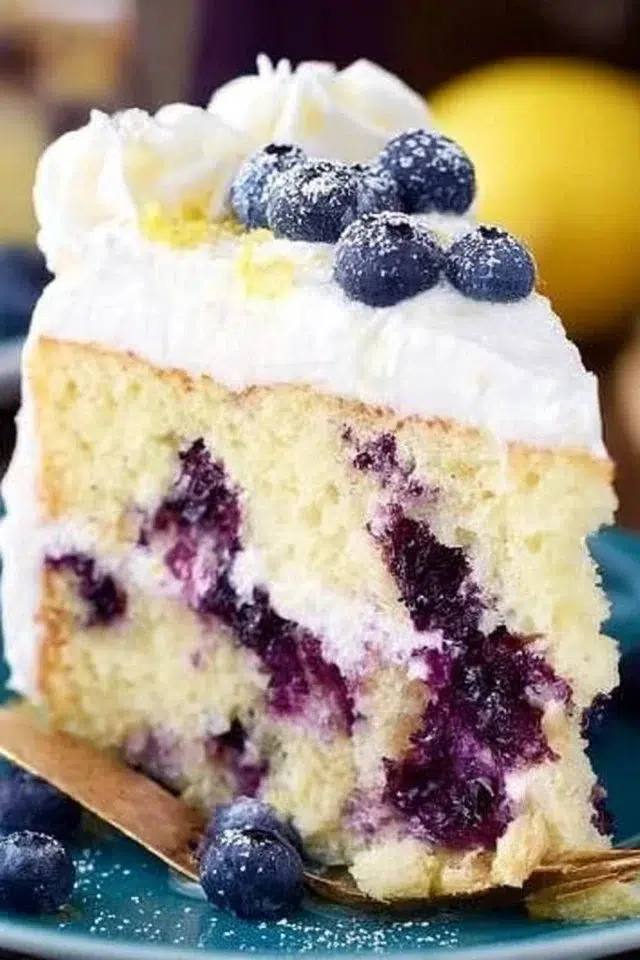 BEST Lemon Blueberry Cake