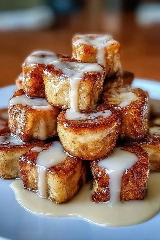 Cinnamon Roll French Toast Bites