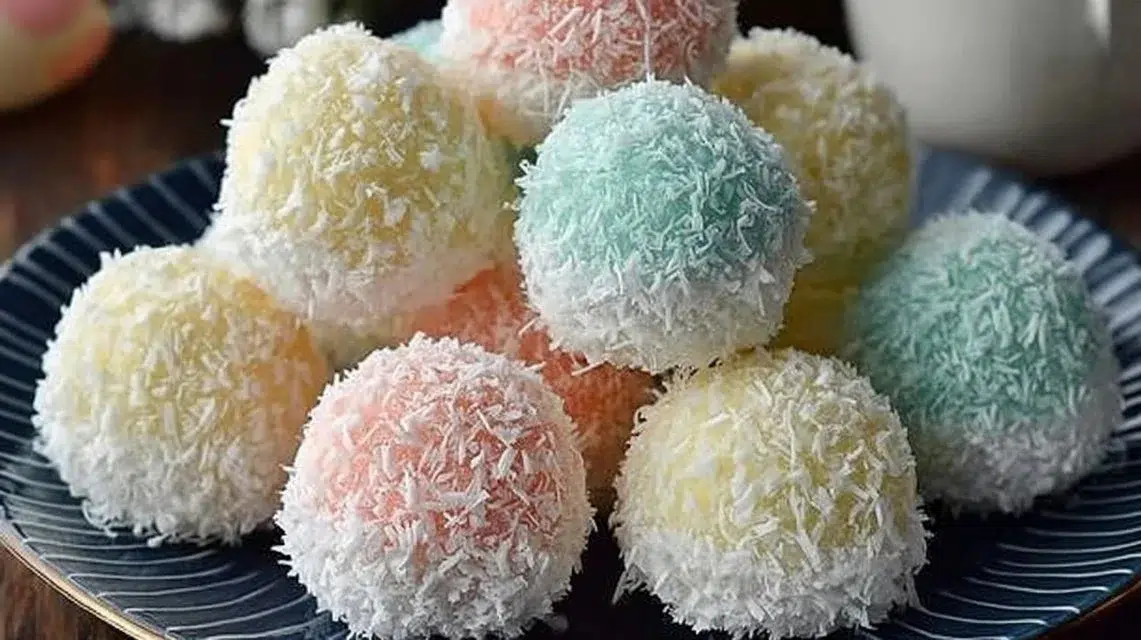 No-bake Easter Bunny Coconut Tails dessert for Easter celebration